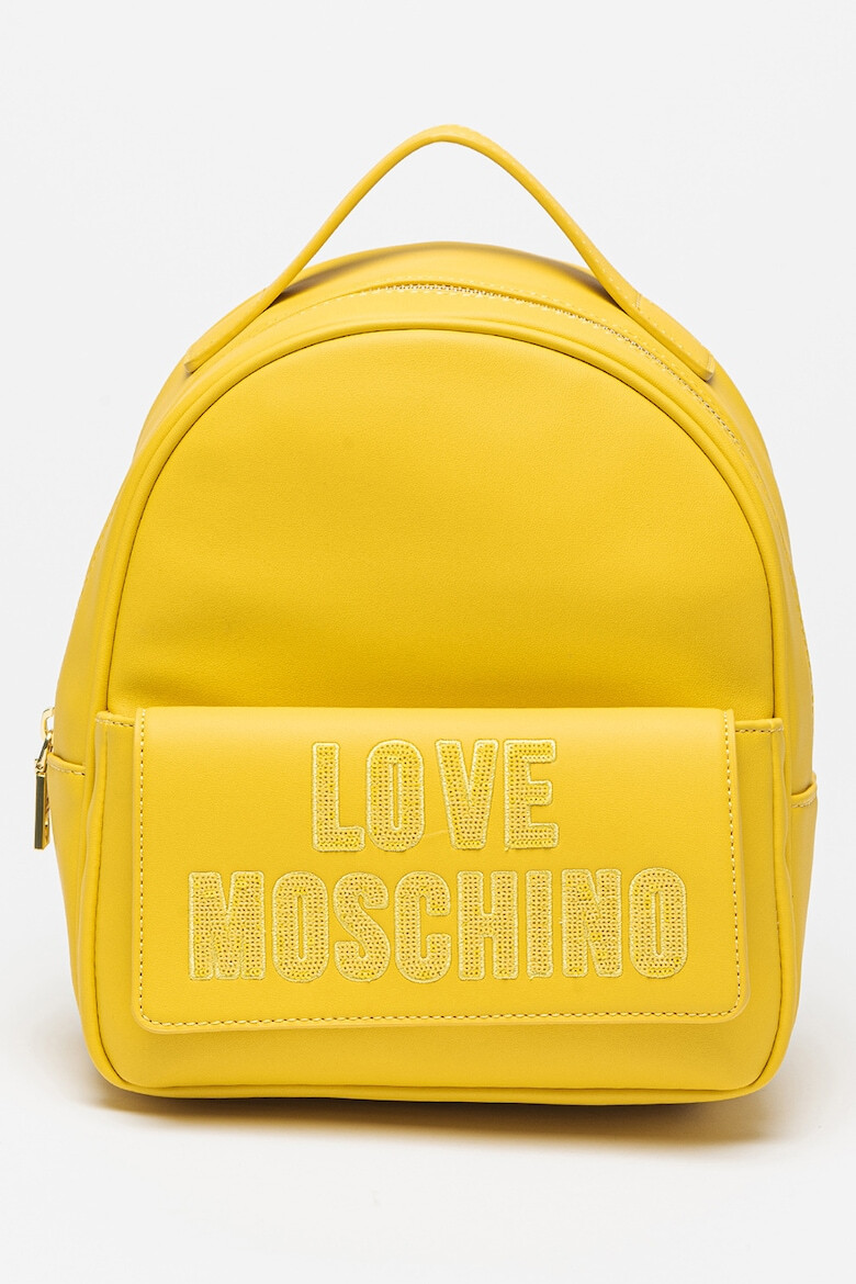 Love Moschino Rucsac de piele ecologica cu paiete - Pled.ro