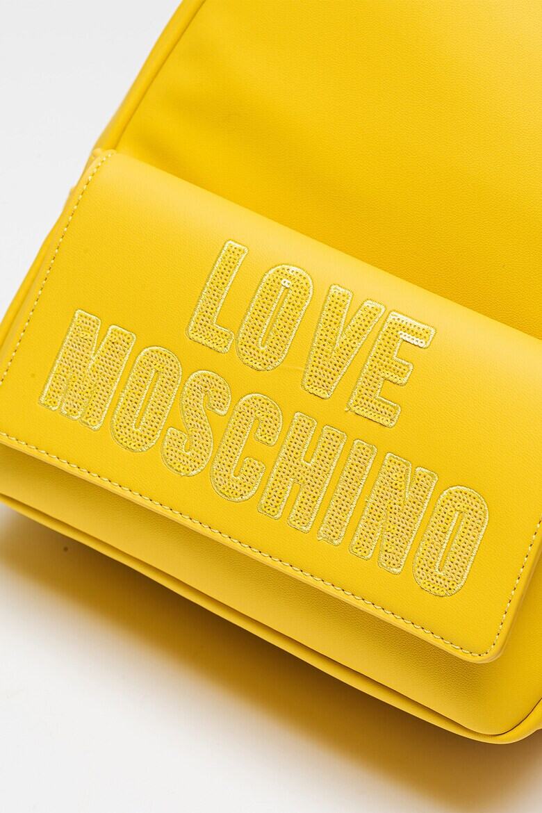 Love Moschino Rucsac de piele ecologica cu paiete - Pled.ro