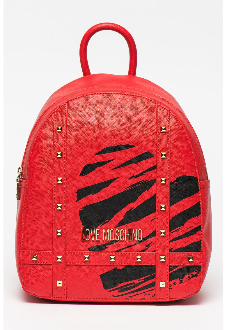 Love Moschino Rucsac de piele ecologica cu tinte - Pled.ro