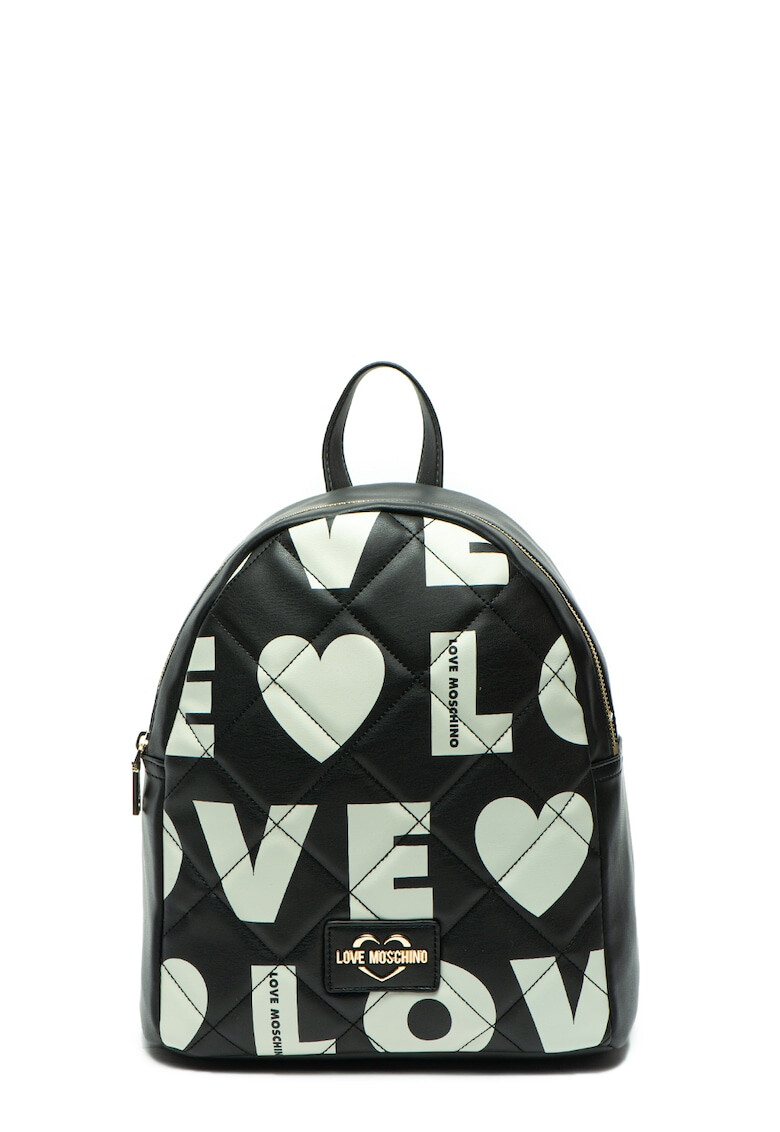 Love Moschino Rucsac de piele ecologica matlasat cu imprimeu logo - Pled.ro