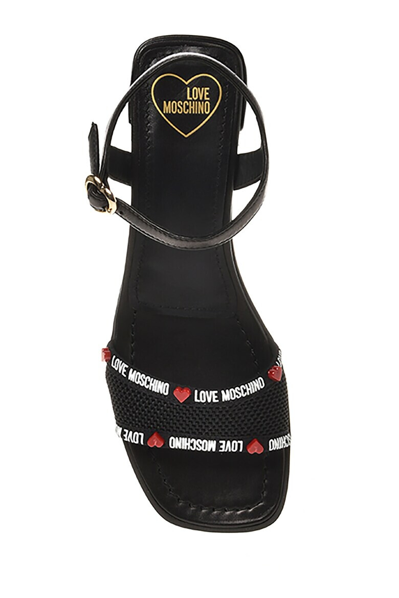 Love Moschino Sandale cu bareta pe glezna si toc masiv - Pled.ro