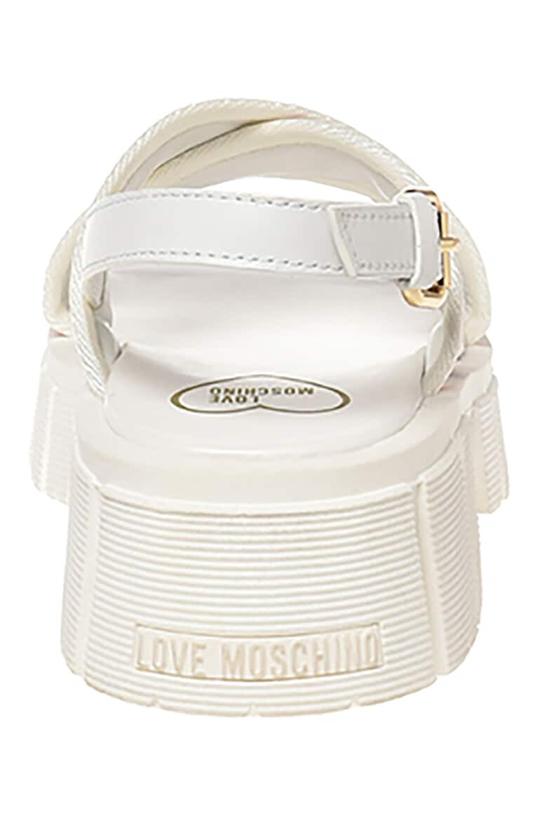 Love Moschino Sandale cu barete cu logo si toc masiv - Pled.ro