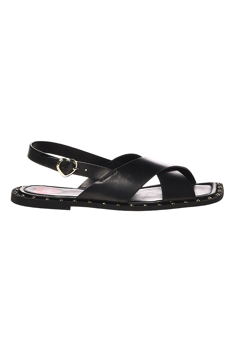 Love Moschino Sandale de piele cu catarama - Pled.ro