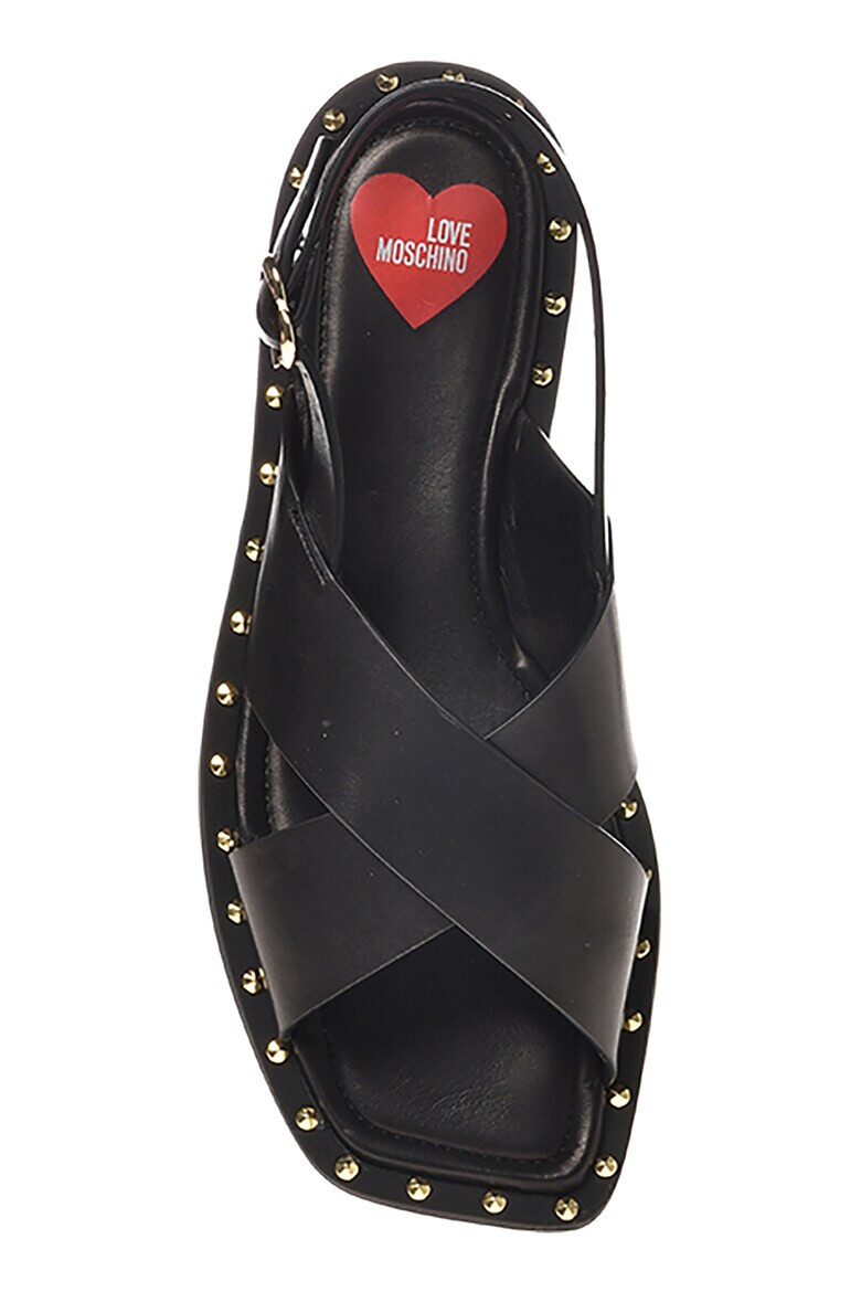 Love Moschino Sandale de piele cu catarama - Pled.ro