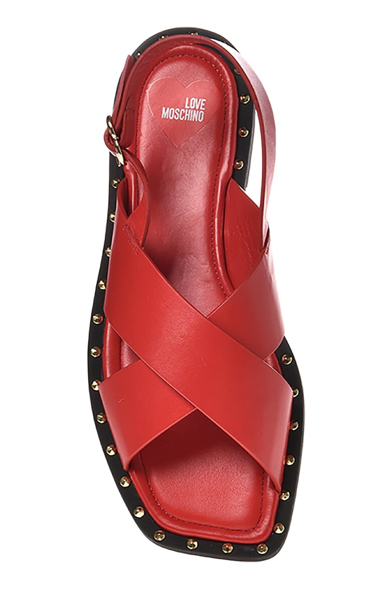 Love Moschino Sandale de piele cu catarama - Pled.ro