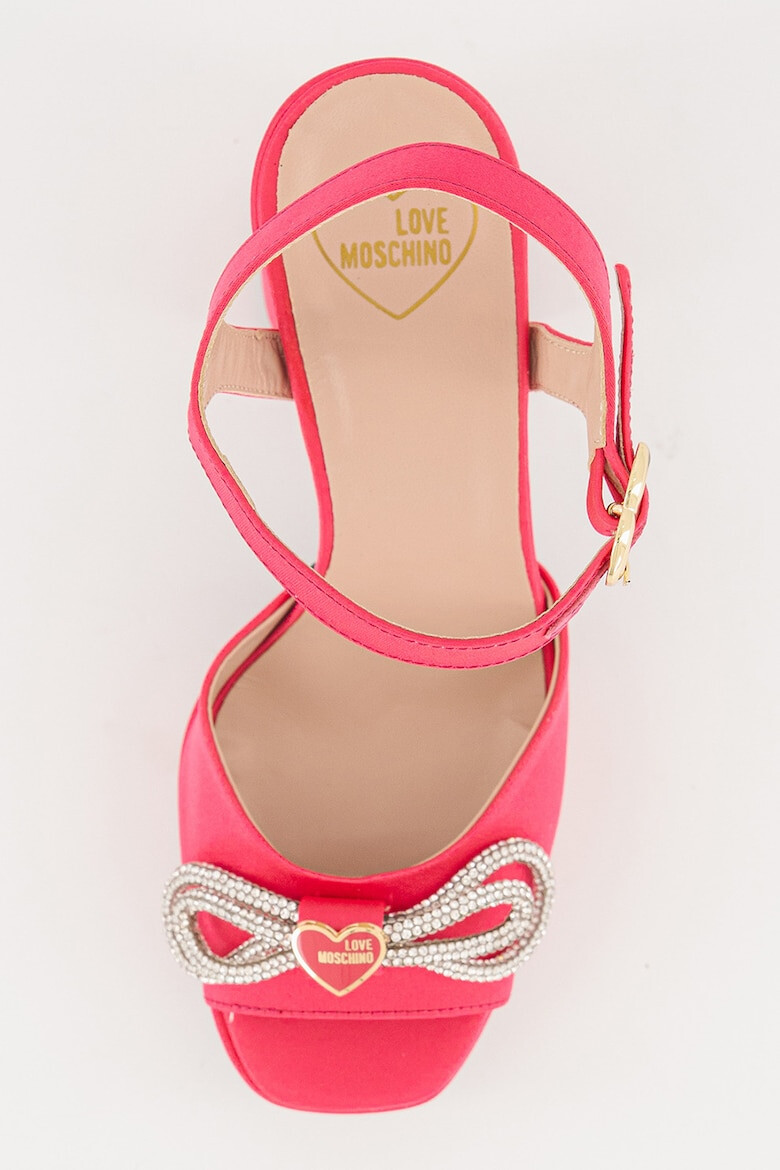 Love Moschino Sandale de piele cu detaliu de lant - Pled.ro