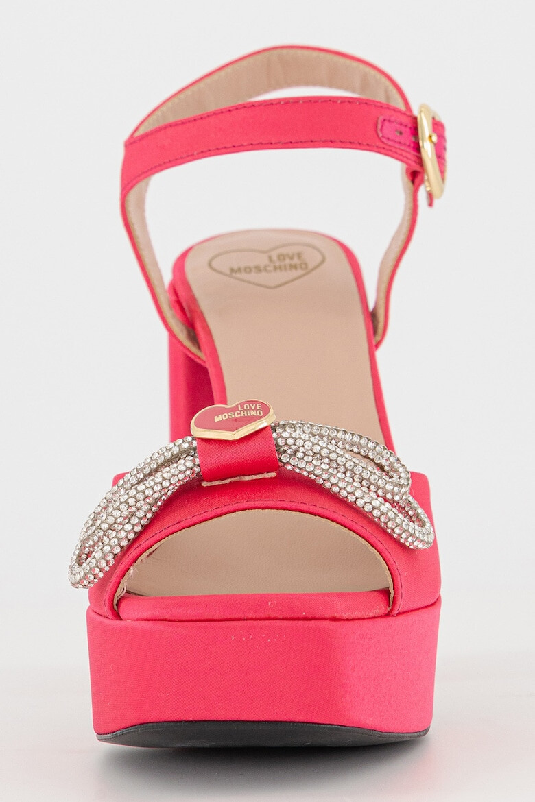 Love Moschino Sandale de piele cu detaliu de lant - Pled.ro