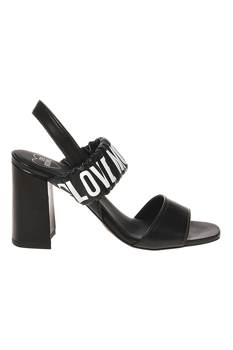 Love Moschino Sandale din piele cu bareta cu logo - Pled.ro