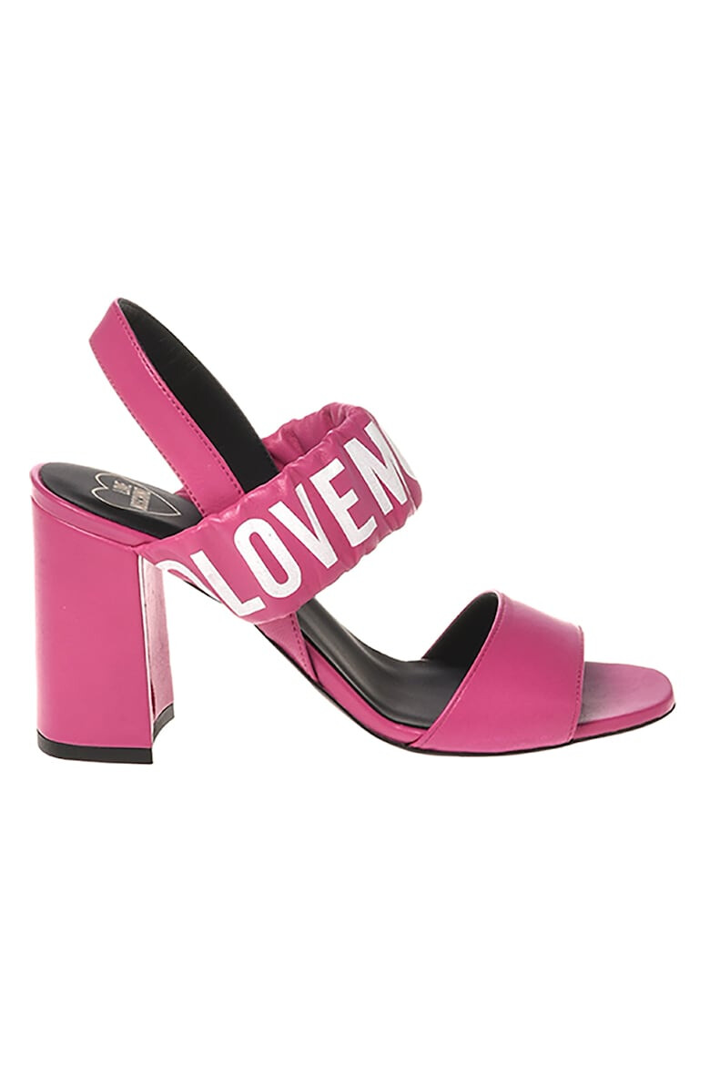 Love Moschino Sandale din piele cu bareta cu logo - Pled.ro