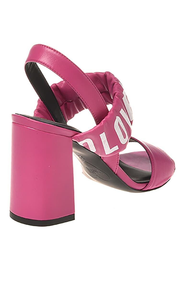 Love Moschino Sandale din piele cu bareta cu logo - Pled.ro