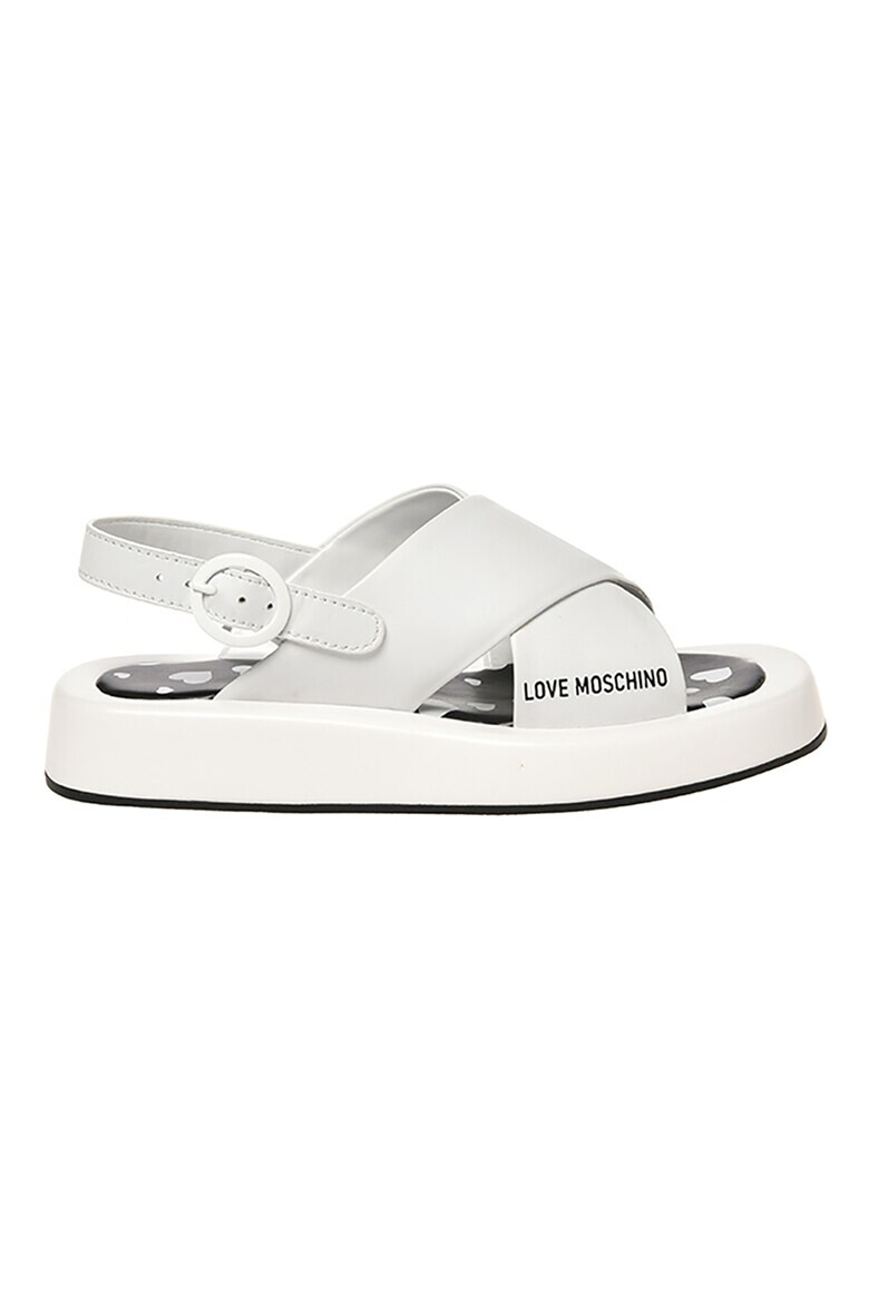 Love Moschino Sandale din piele ecologica cu catarama - Pled.ro