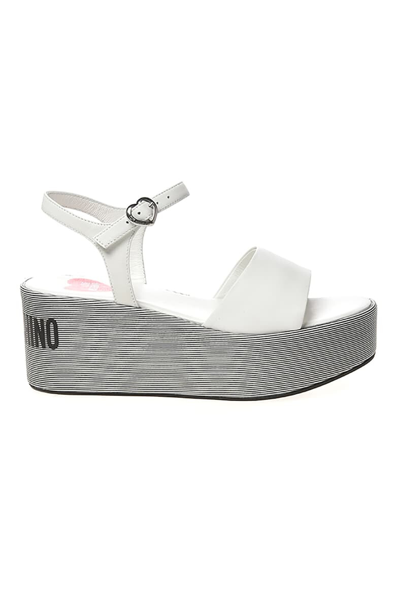 Love Moschino Sandale din piele ecologica cu talpa wedge - Pled.ro