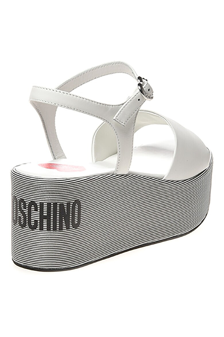 Love Moschino Sandale din piele ecologica cu talpa wedge - Pled.ro