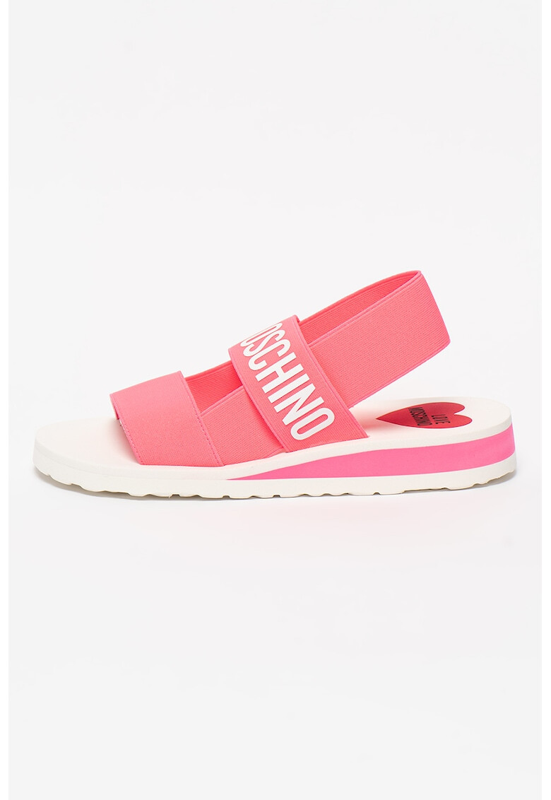 Love Moschino Sandale slingback cu aplicatie logo - Pled.ro