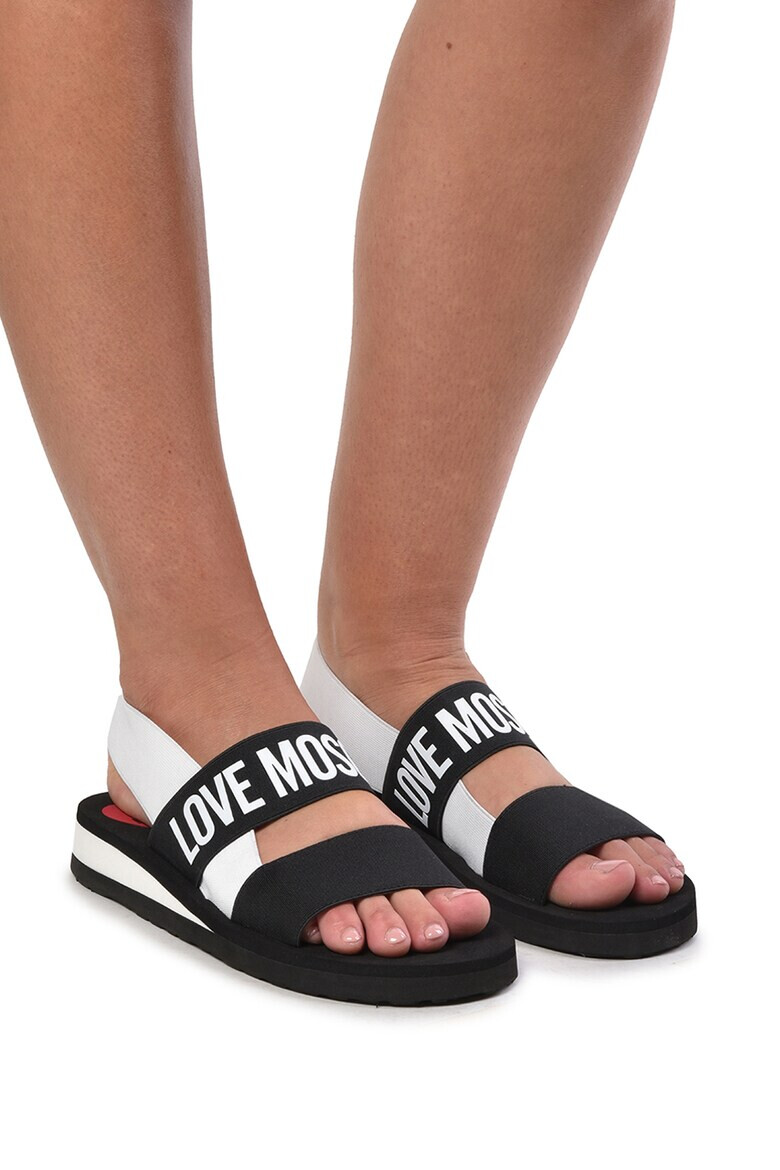 Love Moschino Sandale slingback cu aplicatie logo - Pled.ro