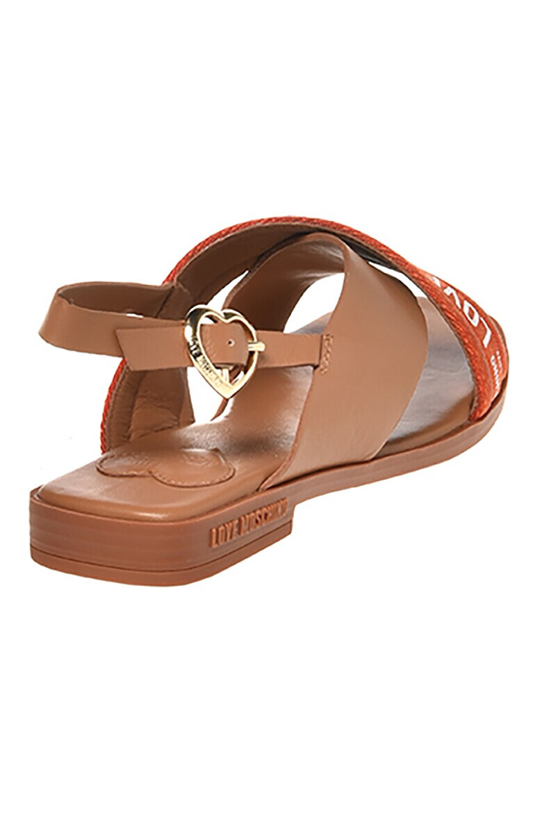 Love Moschino Sandale slingback cu bareta cu logo - Pled.ro