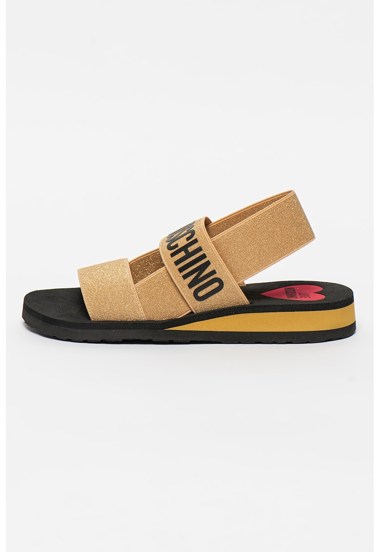 Love Moschino Sandale slingback cu logo - Pled.ro