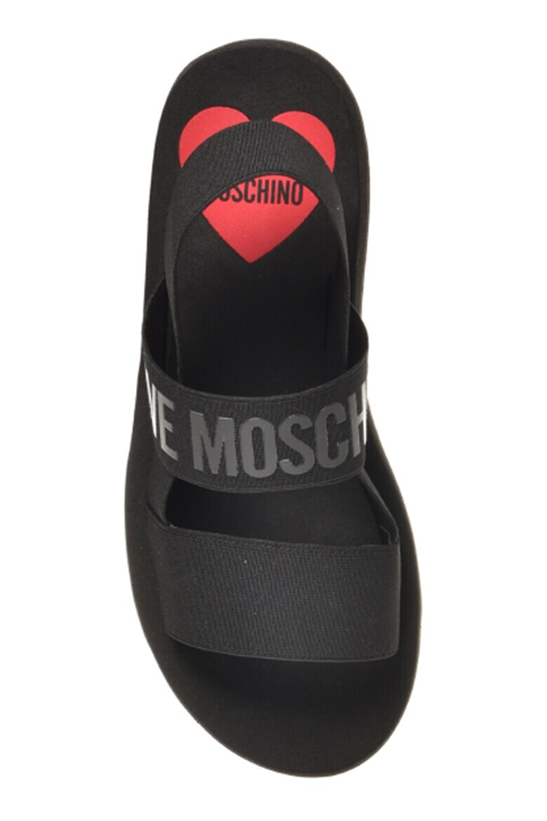 Love Moschino Sandale slingback din material textil - Pled.ro