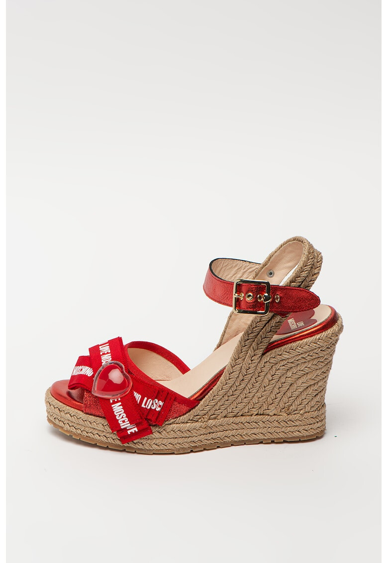 Love Moschino Sandale tip espadrile cu talpa wedge - Pled.ro