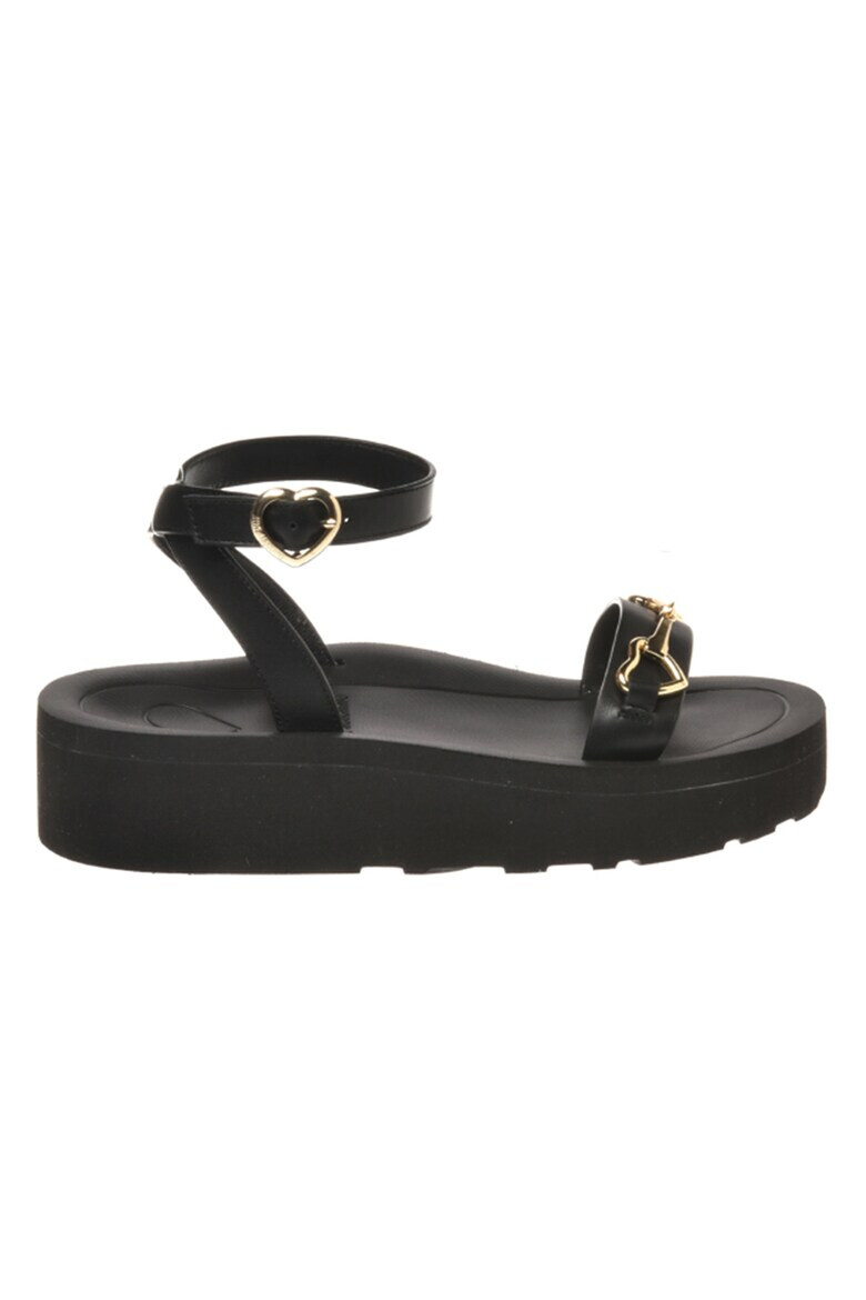 Love Moschino Sandale wedge de piele - Pled.ro