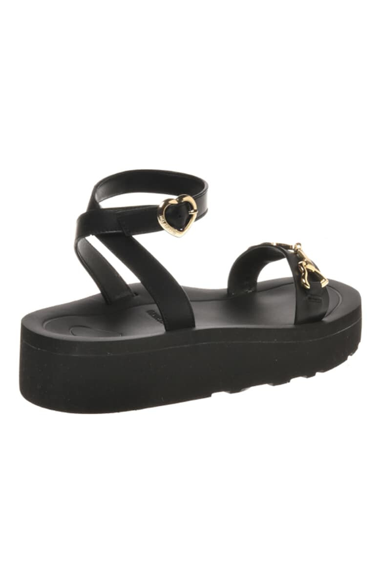 Love Moschino Sandale wedge de piele - Pled.ro