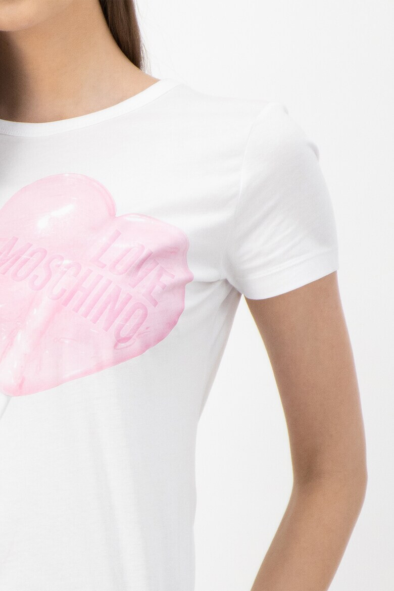 Love Moschino Tricou cu mprimeu grafic si logo - Pled.ro