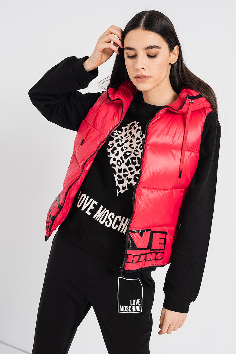 Love Moschino Vesta cu gluga si imprimeu logo - Pled.ro