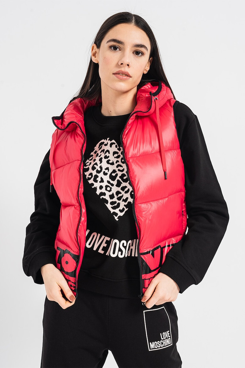 Love Moschino Vesta cu gluga si imprimeu logo - Pled.ro