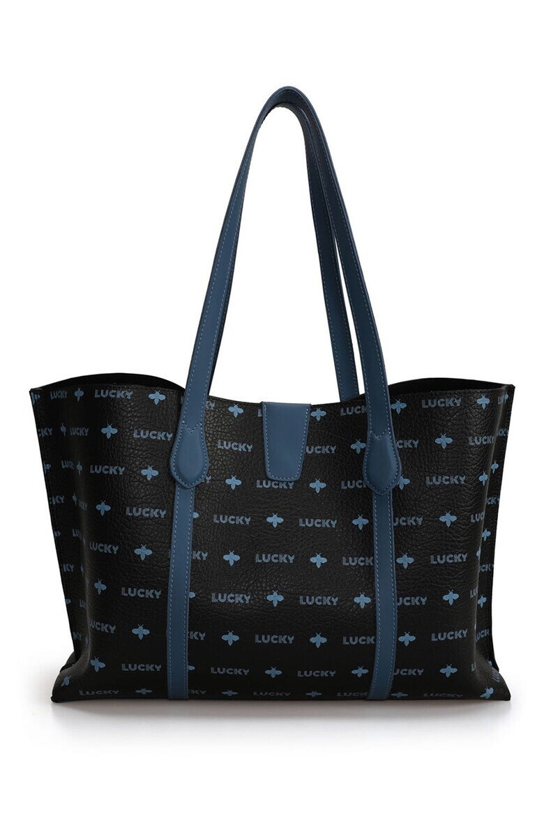 Lucky Bees Geanta shopper de piele ecologica cu model logo - Pled.ro