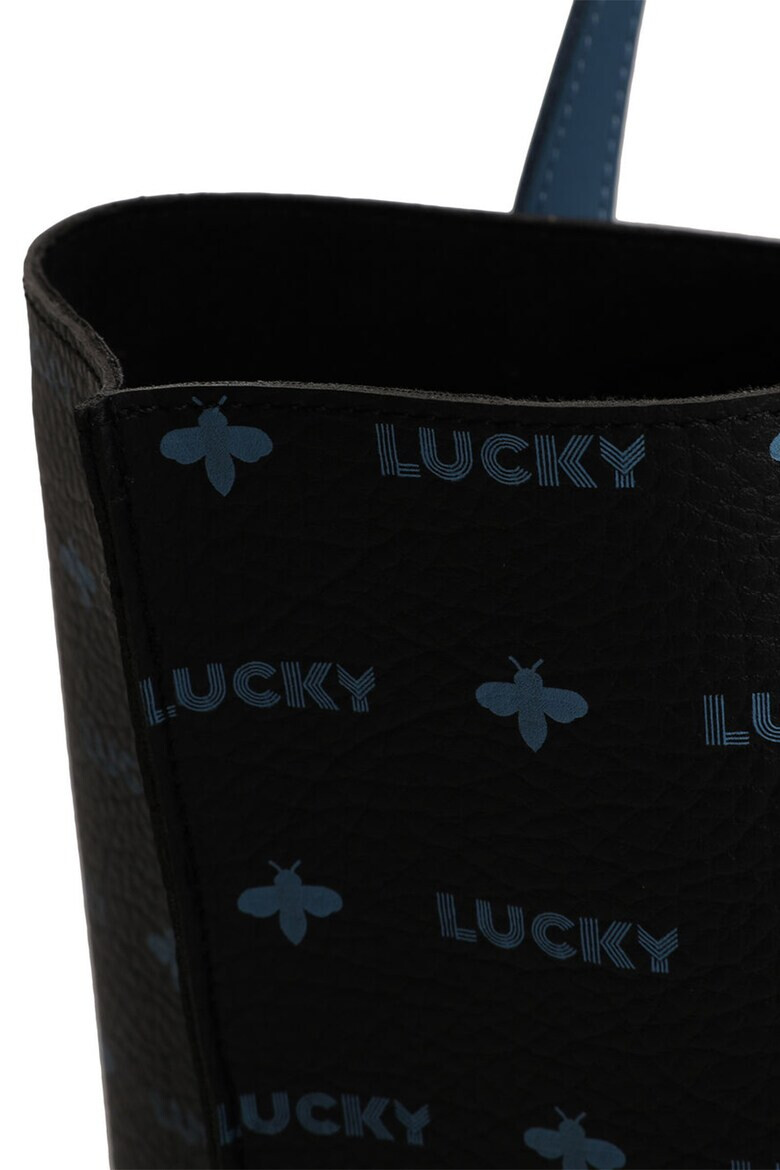 Lucky Bees Geanta shopper de piele ecologica cu model logo - Pled.ro