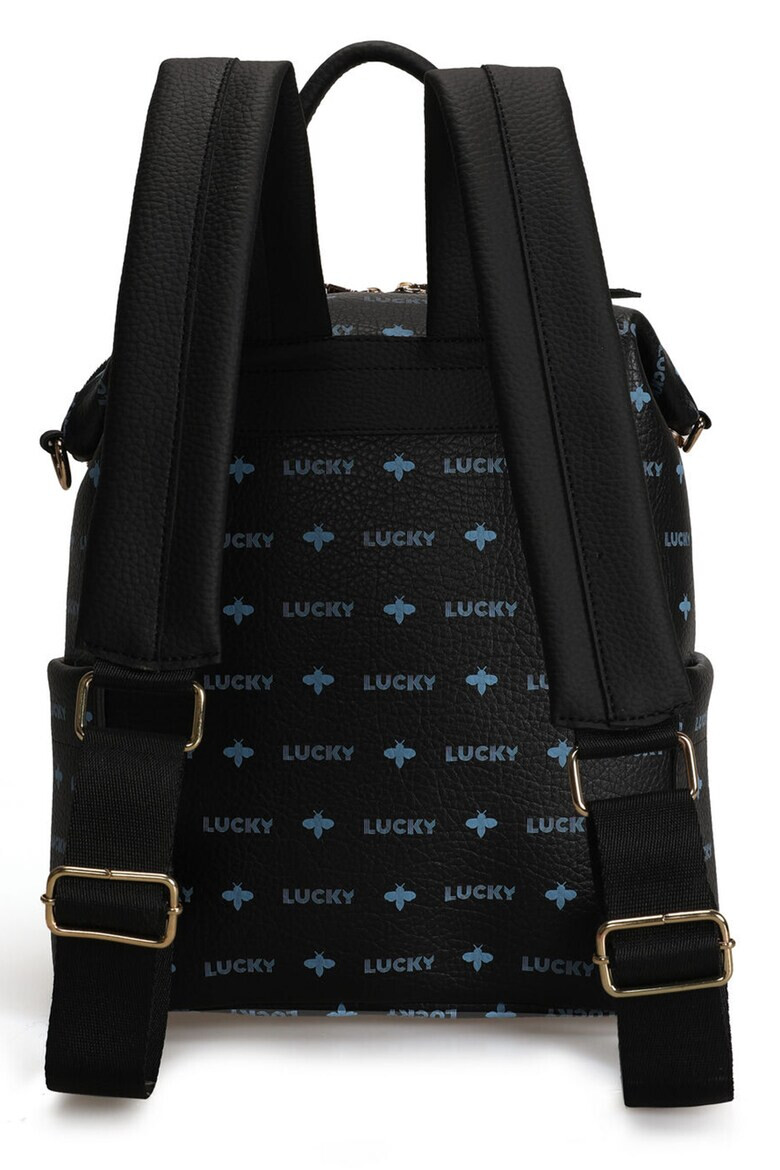 Lucky Bees Rucsac de piele ecologica cu imprimeu logo - Pled.ro