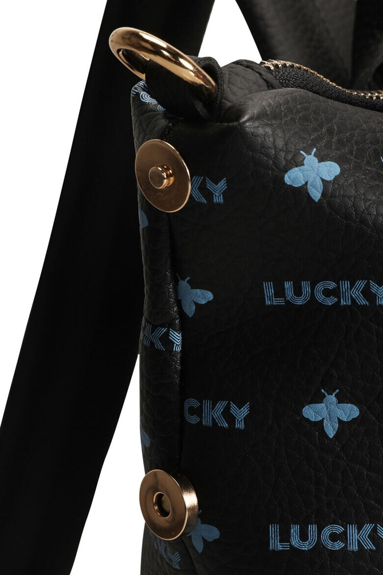 Lucky Bees Rucsac de piele ecologica cu imprimeu logo - Pled.ro