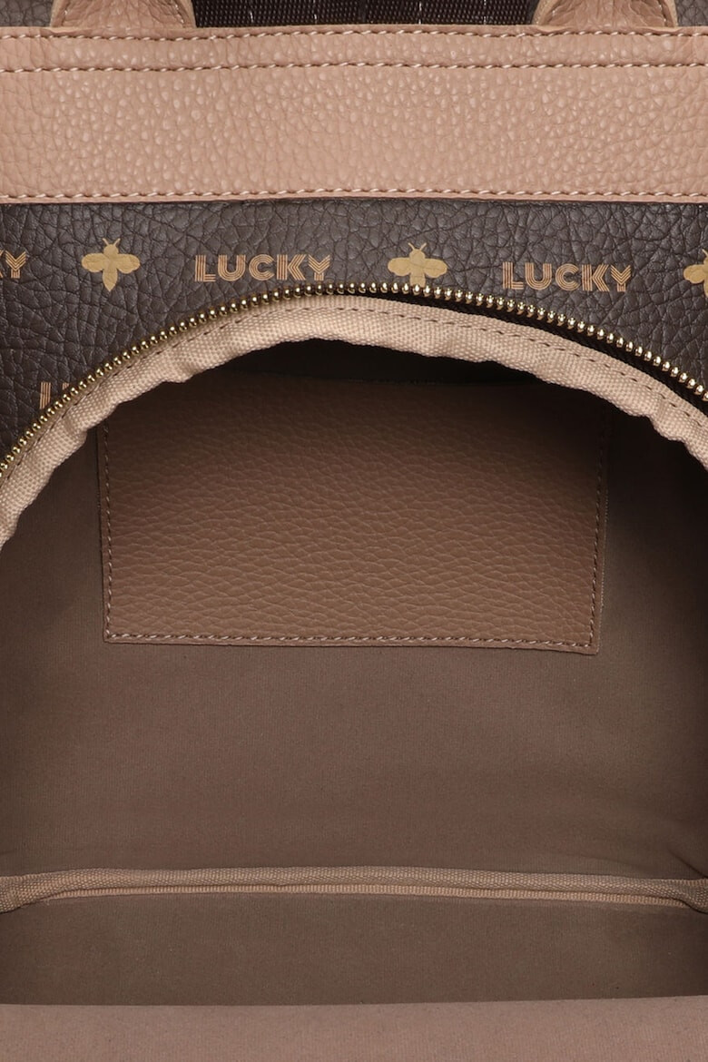 Lucky Bees Rucsac de piele ecologica cu imprimeu logo - Pled.ro