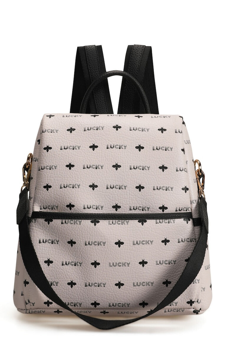 Lucky Bees Rucsac de piele ecologica cu imprimeu logo - Pled.ro