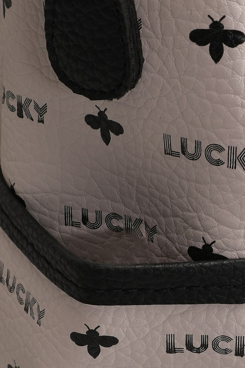 Lucky Bees Rucsac de piele ecologica cu imprimeu logo - Pled.ro