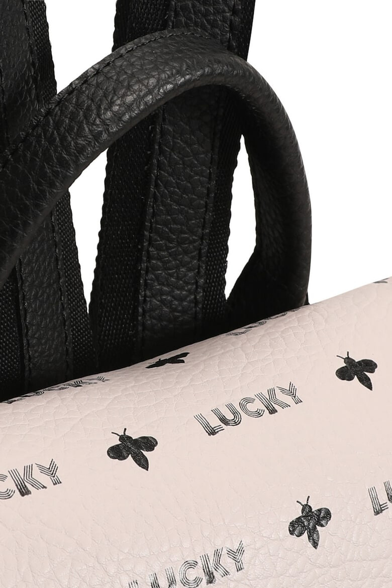 Lucky Bees Rucsac de piele ecologica cu imprimeu logo - Pled.ro