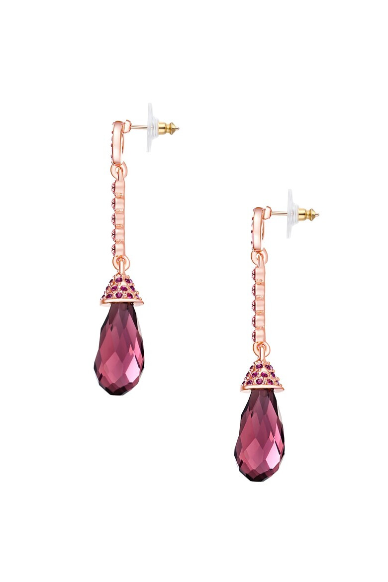 Lulu & Jane Cercei drop placati cu aur rose de 14K si decorati cu cristale - Pled.ro