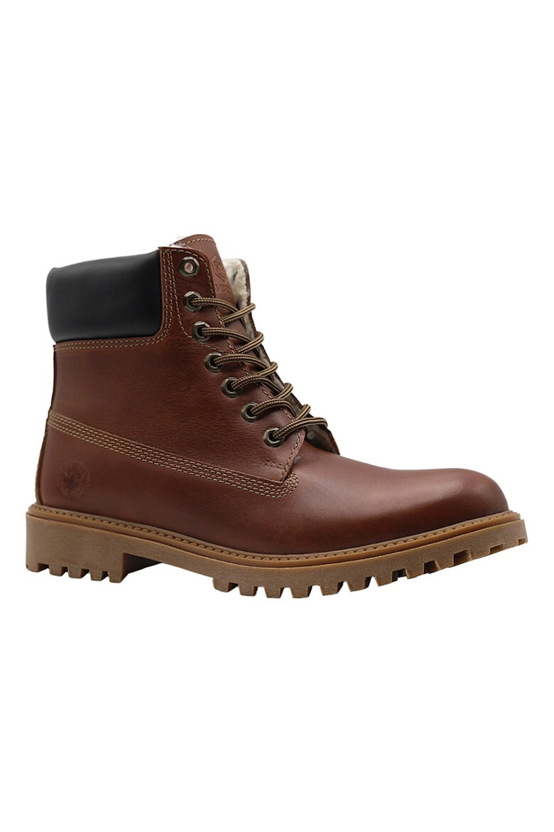 Lumberjack Bocanci de piele nabuc cu logo - Pled.ro