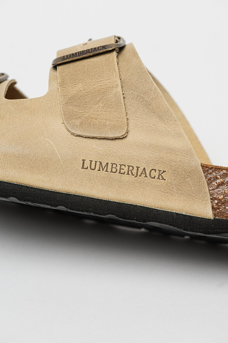 Lumberjack Papuci din piele nabuc cu catarame Flint - Pled.ro