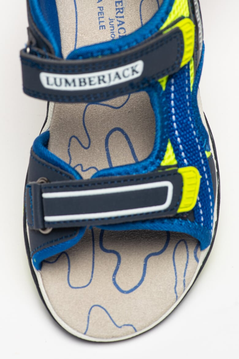 Lumberjack Sandale de piele ecologica si material textil cu velcro Levi - Pled.ro