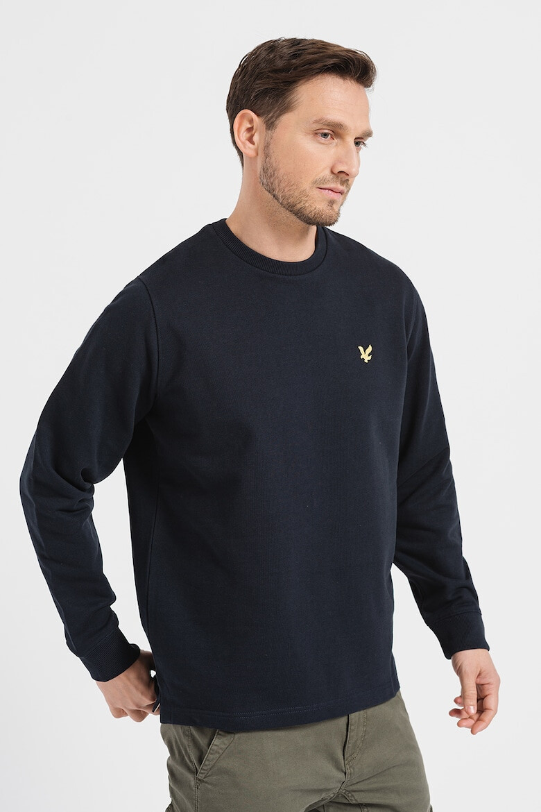 Lyle & Scott Bluza sport cu decolteu la baza gatului din bumbac - Pled.ro