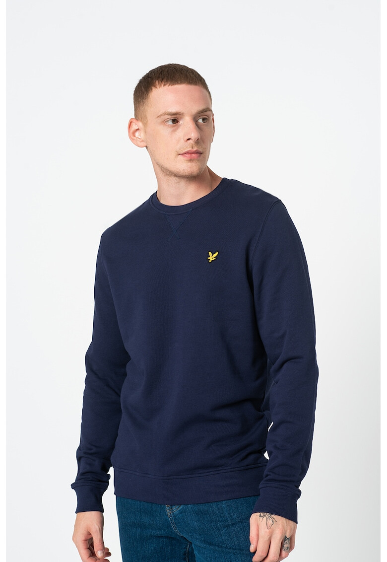 Lyle & Scott Bluza sport cu decolteu la baza gatului din bumbac organic - Pled.ro