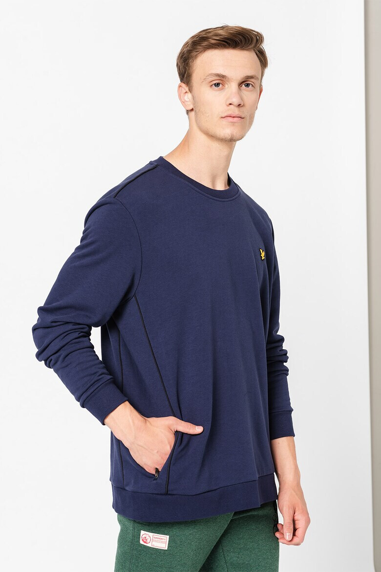 Lyle & Scott Bluza sport cu decolteu la baza gatului si segmente contrastante - Pled.ro