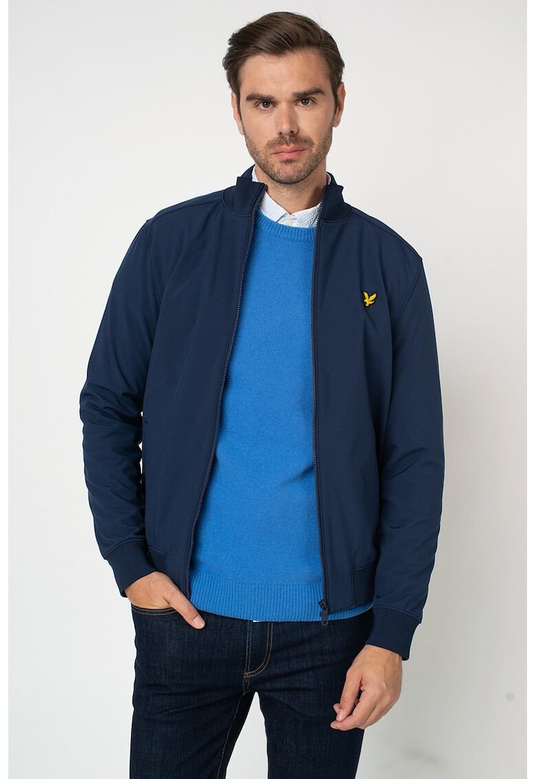 Lyle & Scott Bluza sport cu fermoar si margini elastice - Pled.ro