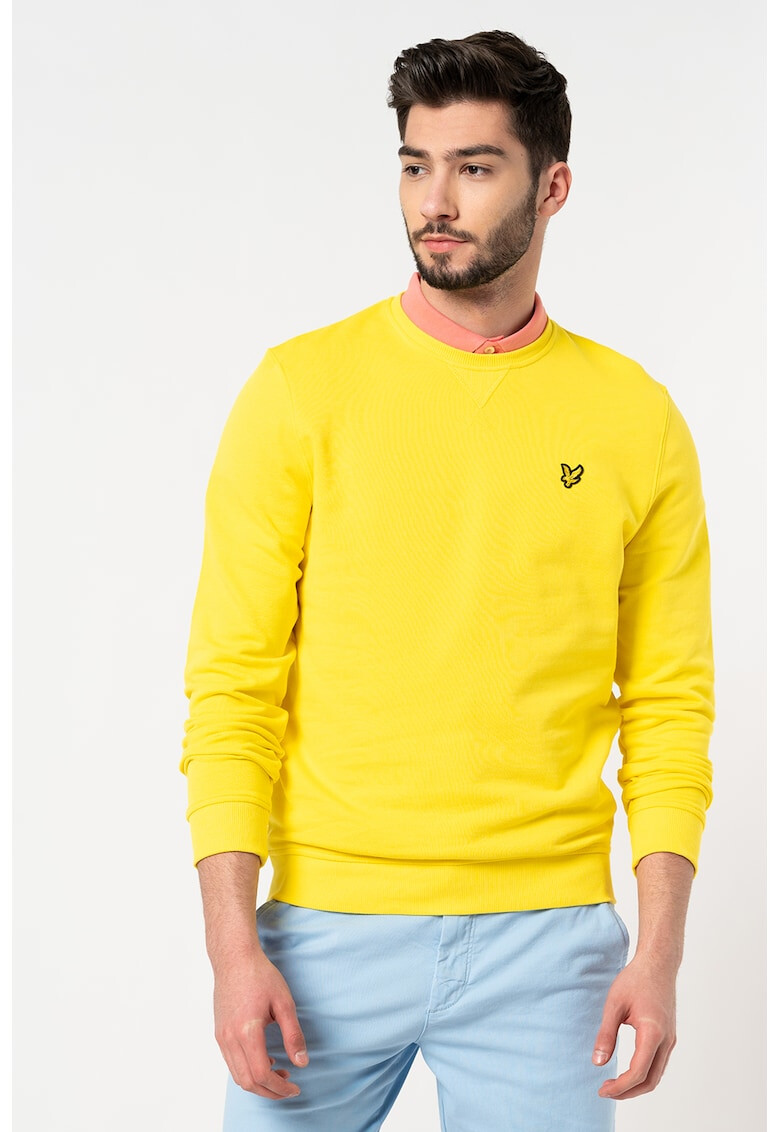 Lyle & Scott Bluza sport de bumbac cu decolteu la baza gatului - Pled.ro