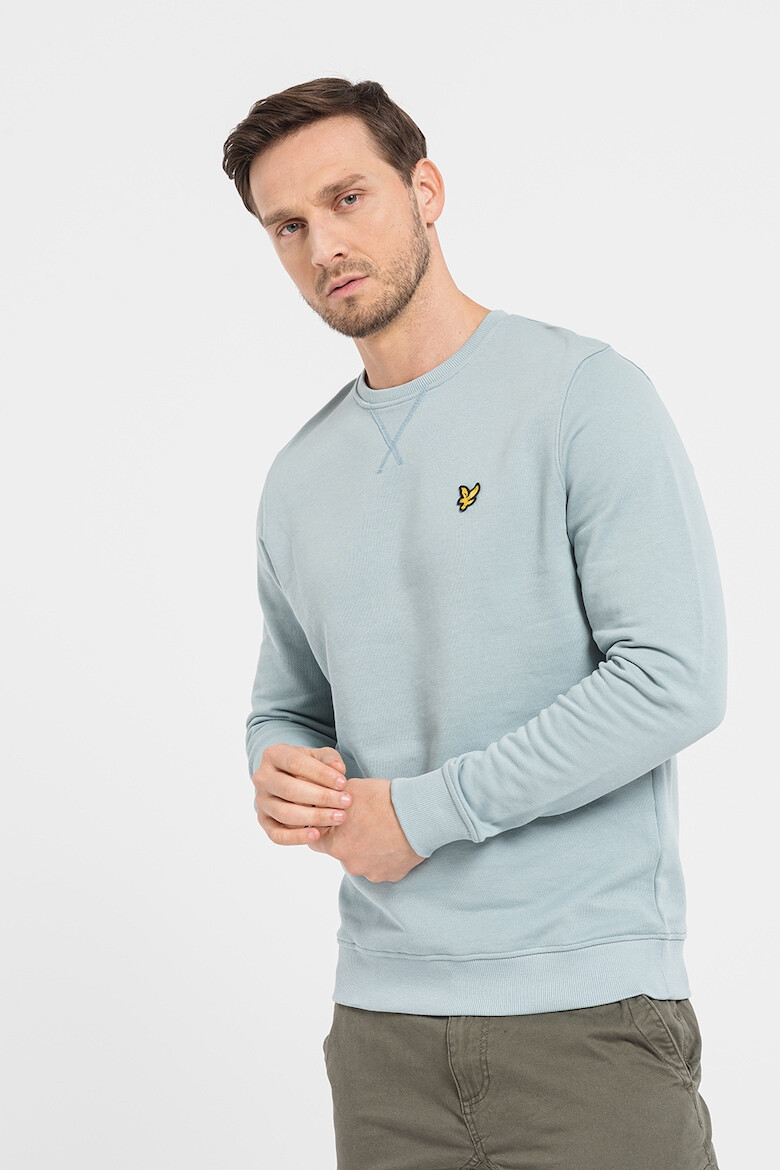 Lyle & Scott Bluza sport din bumbac cu decolteu la baza gatului - Pled.ro