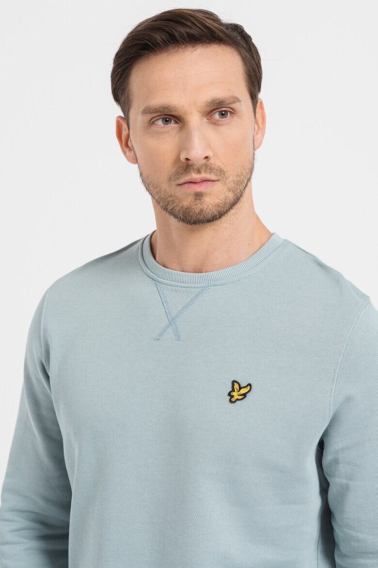 Lyle & Scott Bluza sport din bumbac cu decolteu la baza gatului - Pled.ro