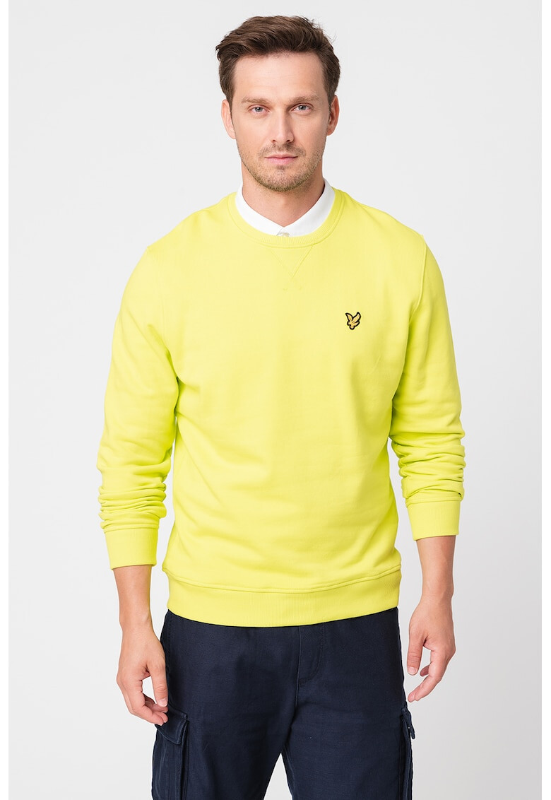 Lyle & Scott Bluza sport din bumbac organic cu decolteu la baza gatului - Pled.ro