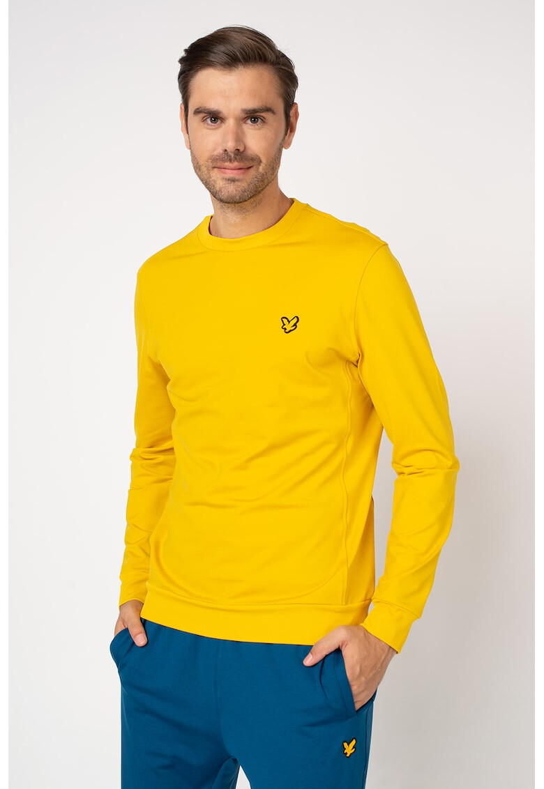 Lyle & Scott Bluza sport din material ce nu retine umezeala cu decolteu la baza gatului - Pled.ro