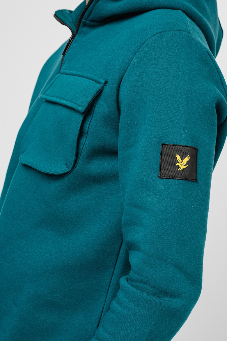 Lyle & Scott Hanorac cu buzunar aplicat pe piept - Pled.ro